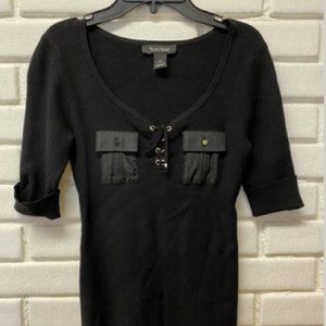 Black V Neck Top